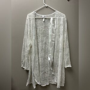 Coquette‎ Diva Women’s White Lace Robe